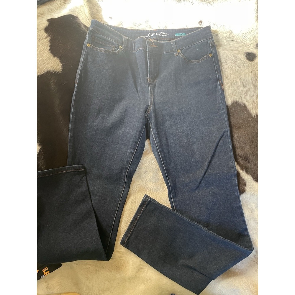 inc Denim Size 10 Short Blue Skinny Leg Regular FitJeans Stretch 32 X 10.5X 29.5